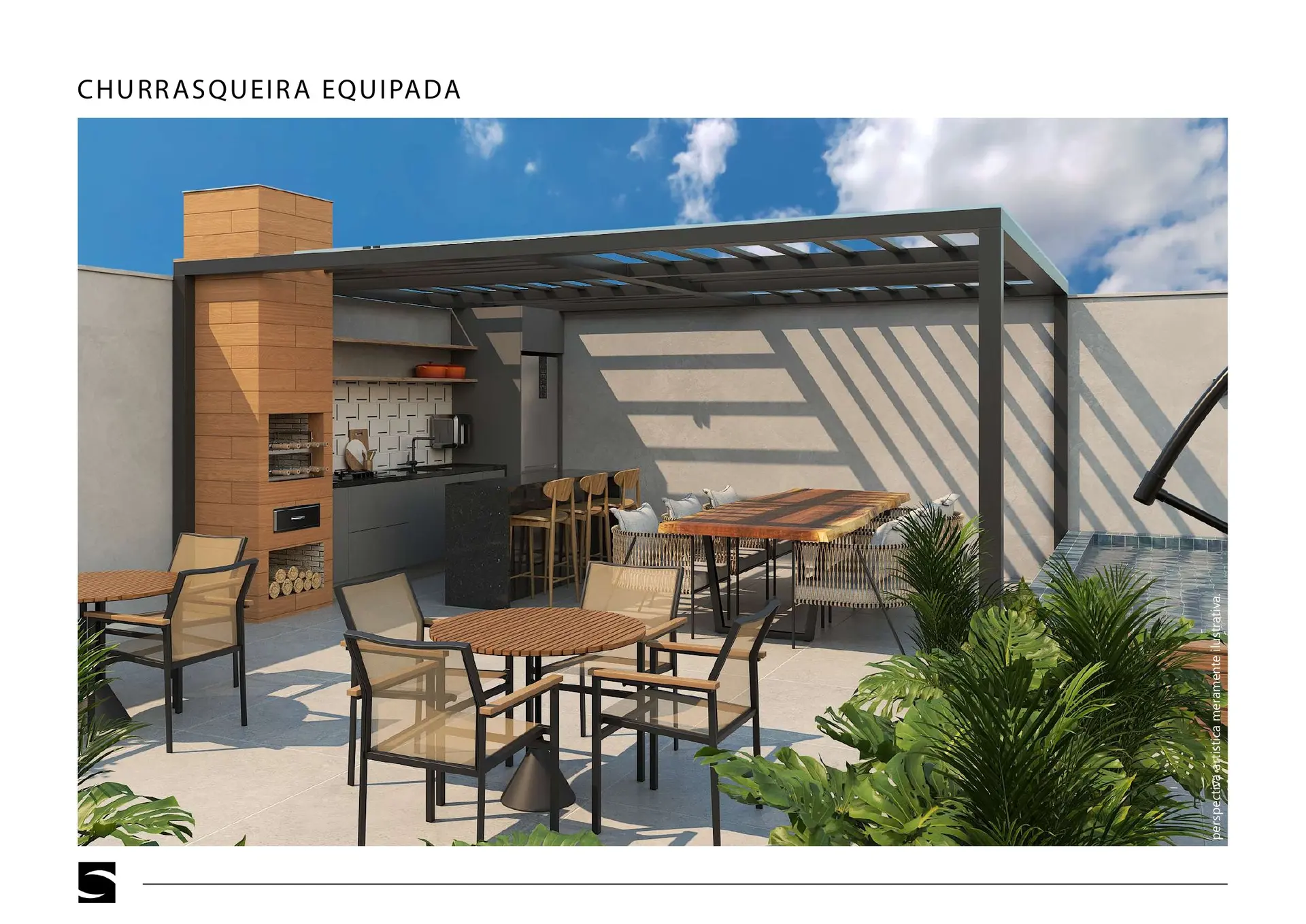 Churrasqueira equipada do Residencial Connect